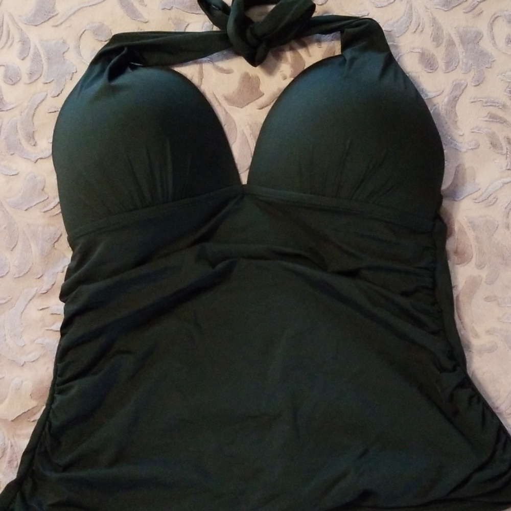 Black Tankini top only XL